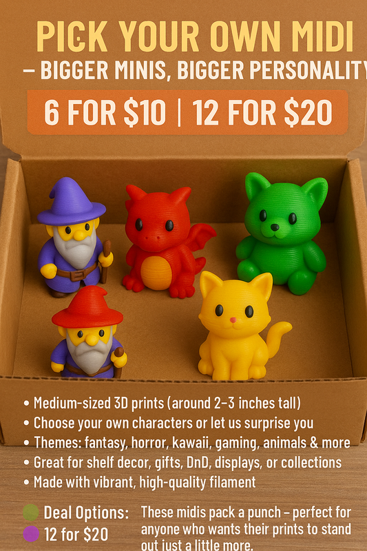 Pick Your Own Midis - Custom 3d decor Shelf Ornaments