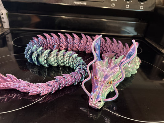 XXL Chameleon Dragon - 3D Custom Decor Beast Print Epic Size Over 10 Inches High-Quality Filament Fantasy Vibes for Shelf Ornaments